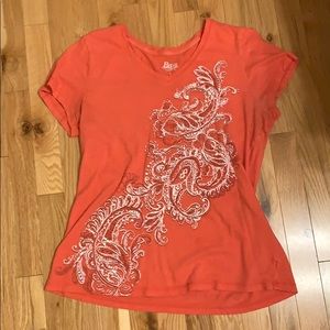 Women’s Bass Red Tee Shirt w/ Design